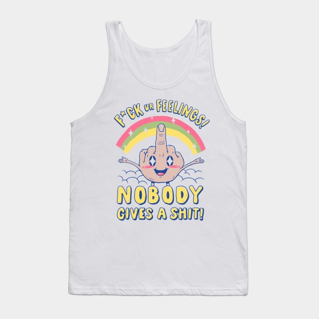 Nobody Gives a Sh*t! Tank Top by Vincent Trinidad Art